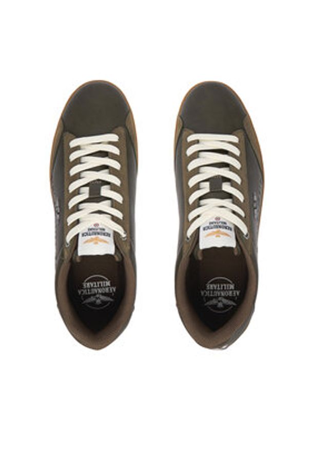 Aeronautica Militare Sneakersy 252SC0306UCT03385 Zielony. Kolor: zielony. Materiał: skóra