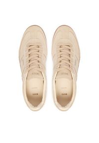 BOSS Sneakersy Brenta 50536645 Beżowy. Kolor: beżowy. Materiał: zamsz, skóra #4