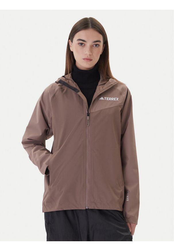 Adidas - adidas Kurtka przeciwdeszczowa Terrex Multi 2L RAIN.RDY JN0857 Beżowy Regular Fit. Kolor: beżowy. Materiał: syntetyk