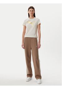 Puma T-Shirt Essentials Metallic 684995 Beżowy Regular Fit. Kolor: beżowy. Materiał: bawełna #4