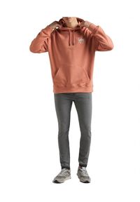 Lee - LEE LOGO LOOSE HOODIE MĘSKA BLUZA Z KAPTUREM LOGO NADURK RUST L83SSPUK. Typ kołnierza: kaptur