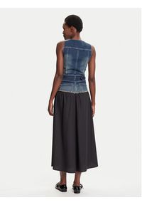 Desigual Sukienka jeansowa Poplin 25WWVD03 Granatowy Regular Fit. Kolor: niebieski. Materiał: bawełna #4