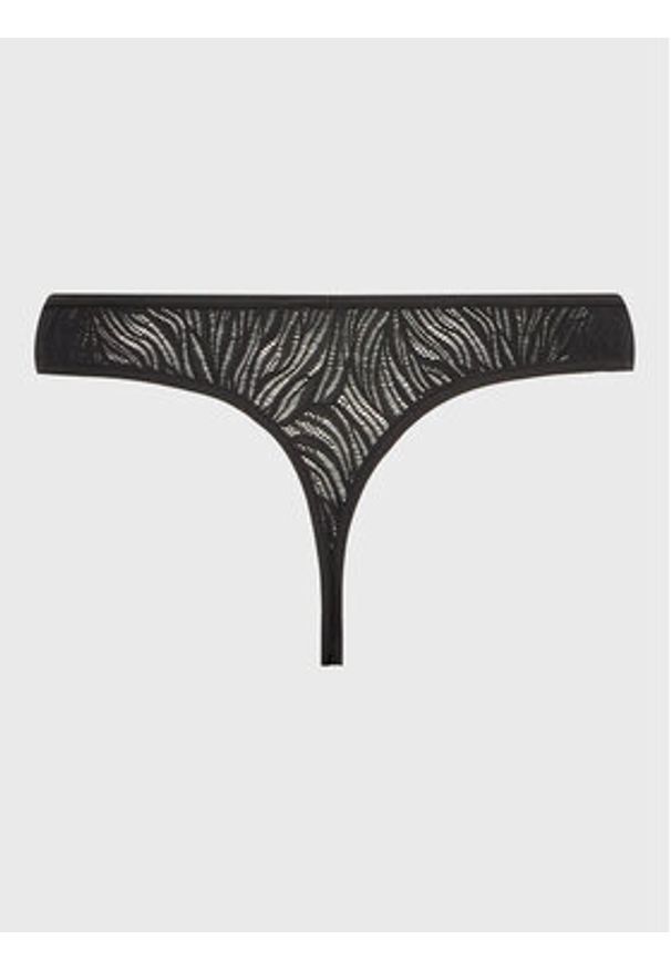Calvin Klein Underwear Stringi 000QF6878E Czarny. Kolor: czarny. Materiał: syntetyk