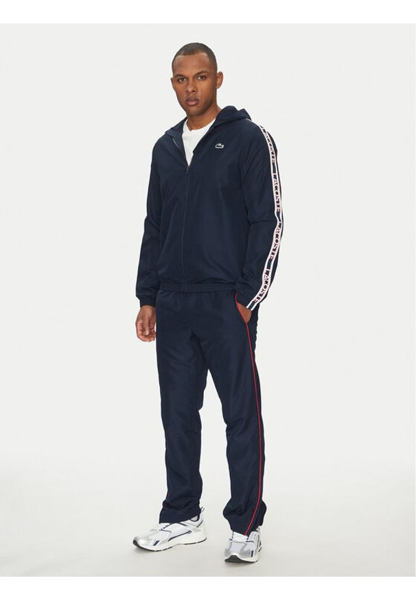 Lacoste Dres WH8987 Granatowy Regular Fit. Kolor: niebieski. Materiał: syntetyk