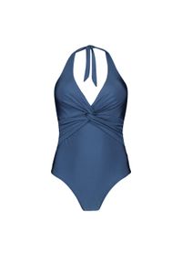 Damski kostium kąpielowy 1-częściowy Barts Isla Halter Shaping. Kolor: niebieski, szary, wielokolorowy