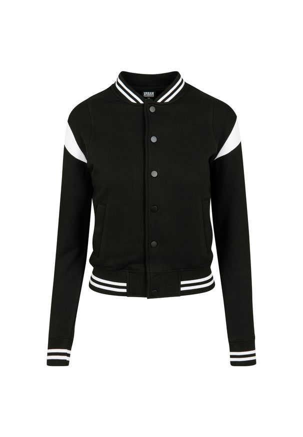 Urban Classics - Kurtka damska teddy duże rozmiary miejska Classic inet college sweat. Kolor: czarny, wielokolorowy, biały