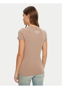 Guess T-Shirt W5RI22 J1314 Brązowy Regular Fit. Kolor: brązowy. Materiał: bawełna