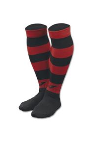 Getry piłkarskie Joma Zebra II czarno-czerwony. Kolor: czerwony. Wzór: motyw zwierzęcy. Sport: piłka nożna #1