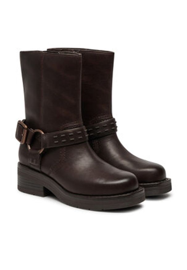 Clarks Botki Rebelle Up 26178898 Brązowy. Kolor: brązowy. Materiał: skóra
