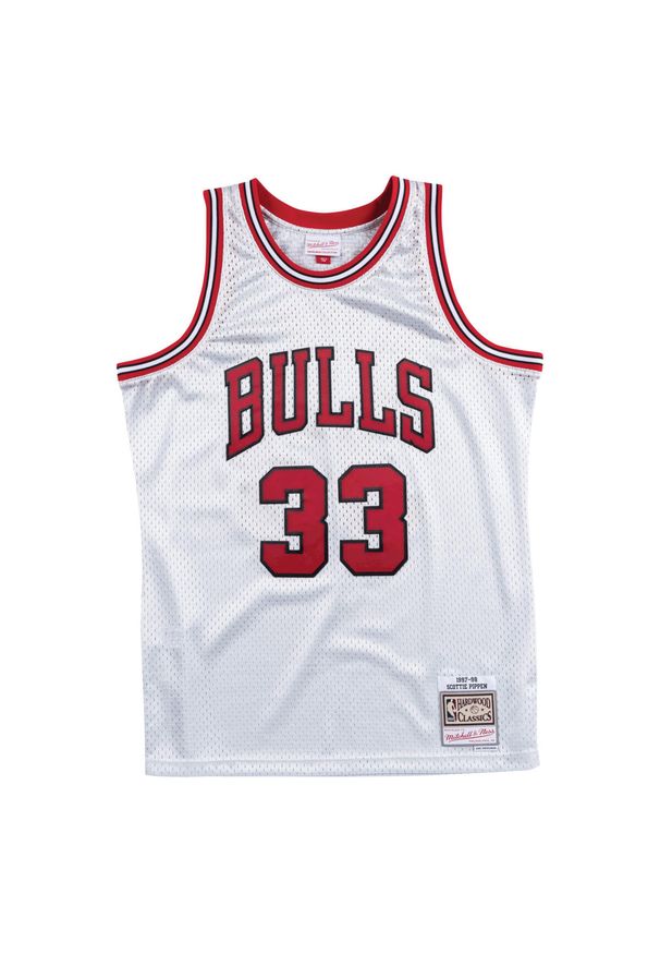 Mitchell & Ness - Jersey Chicago Bulls 1997-98 Scottie Pippen Platinum. Kolor: szary. Materiał: jersey. Sport: koszykówka