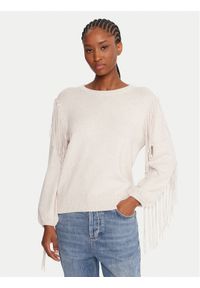 Marella Sweter Falco 2525366281000 Beżowy Regular Fit. Kolor: beżowy. Materiał: wiskoza