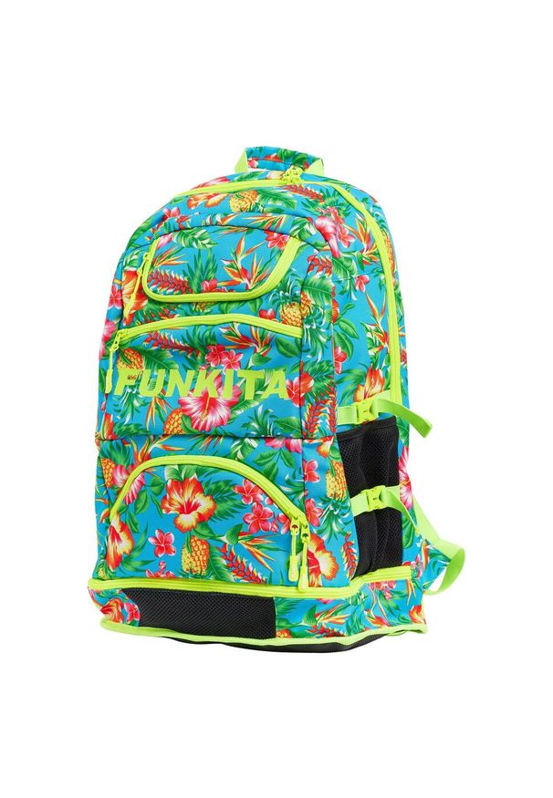 FUNKITA - Plecak sportowy szkolny Funkita Elite Blue Hawaii. Kolor: wielokolorowy, niebieski, zielony. Styl: sportowy