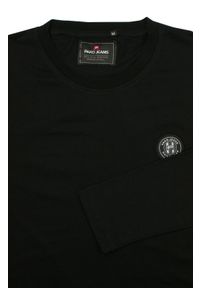 Pako Jeans - T-shirt z Długim Rękawem, Czarny Longsleeve z Logo, Męski -PAKO JEANS. Okazja: na co dzień. Kolor: czarny. Materiał: bawełna. Długość rękawa: długi rękaw. Długość: długie. Wzór: aplikacja. Styl: casual