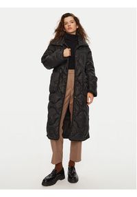 Deha Płaszcz zimowy D12833 Czarny Relaxed Fit. Kolor: czarny. Materiał: syntetyk. Sezon: zima #5