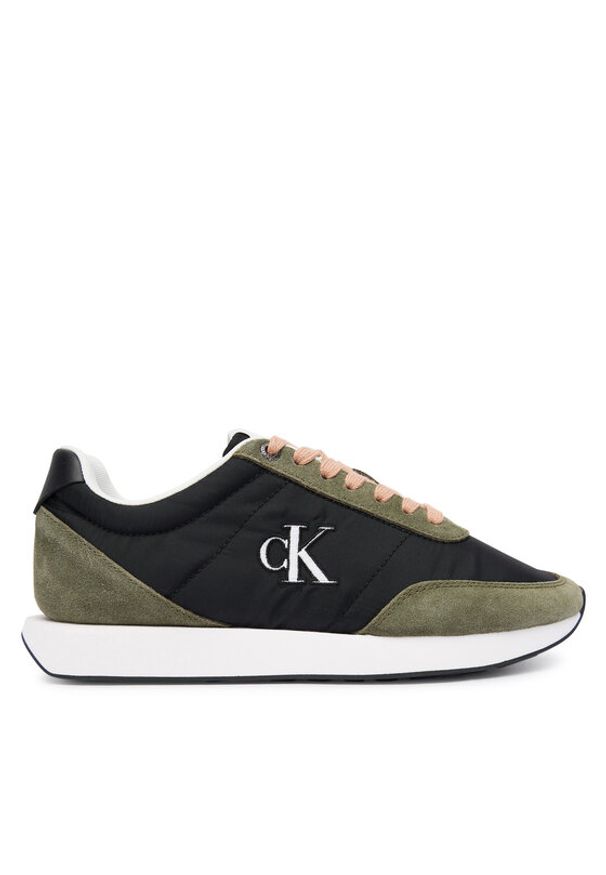 Calvin Klein Sneakersy Retro Runner Lace Up Nylon Mg YW0YW01990 Czarny. Kolor: czarny. Materiał: materiał