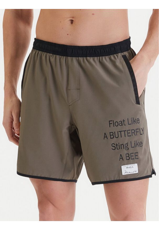 RVCA Szorty sportowe Ali Yogger Stretch 17" 23MS103515 Brązowy Regular Fit. Kolor: brązowy. Materiał: syntetyk
