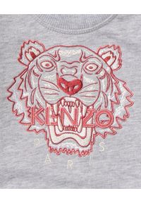 Kenzo kids - KENZO KIDS - Szara bluza Tiger 0-3 lat. Kolor: szary. Materiał: prążkowany, bawełna. Długość rękawa: długi rękaw. Długość: długie. Wzór: aplikacja, haft. Sezon: lato. Styl: klasyczny