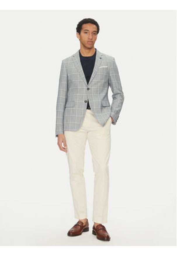JOOP! Marynarka 17 JB-84Hogiz 30046564 Niebieski Slim Fit. Kolor: niebieski. Materiał: bawełna