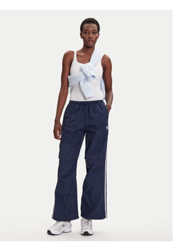 Adidas - adidas Spodnie dresowe 3-Stripes JD3127 Granatowy Loose Fit. Kolor: niebieski. Materiał: syntetyk