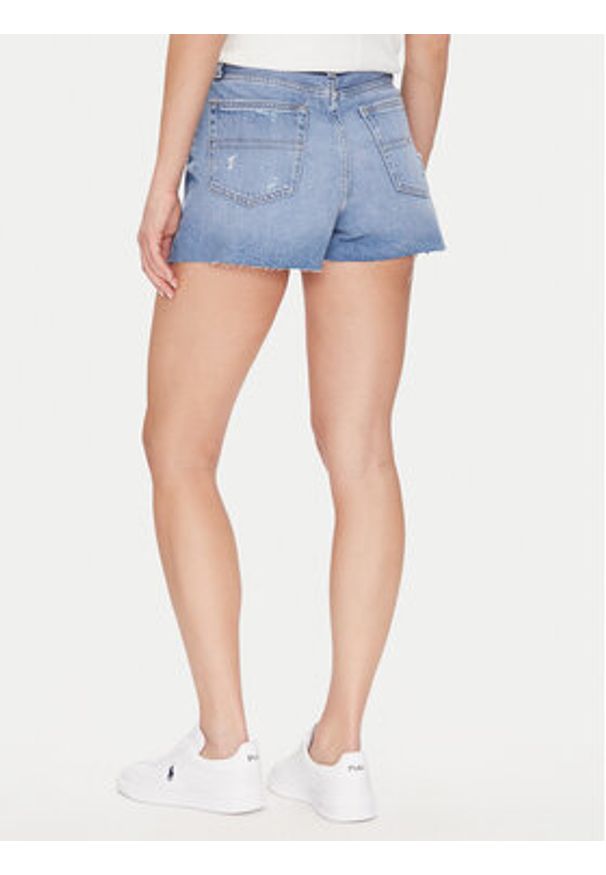 Tommy Jeans Szorty jeansowe Hot Pant Bi8036 DW0DW20575 Niebieski Regular Fit. Kolor: niebieski. Materiał: bawełna