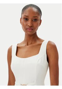 Fracomina Sukienka koktajlowa FR25SD2001W42901 Écru Slim Fit. Materiał: syntetyk. Styl: wizytowy #5