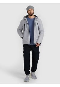 4f - 4F Kurtka przejściowa membrana 10000 męska - szara 3XL. Okazja: na co dzień. Kolor: szary. Materiał: tkanina, poliester, materiał. Sezon: zima. Styl: casual, klasyczny #2