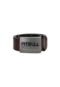 PITBULL - Pasek męski Pitbull skórzany TNT. Kolor: brązowy. Materiał: skóra. Wzór: paski #1