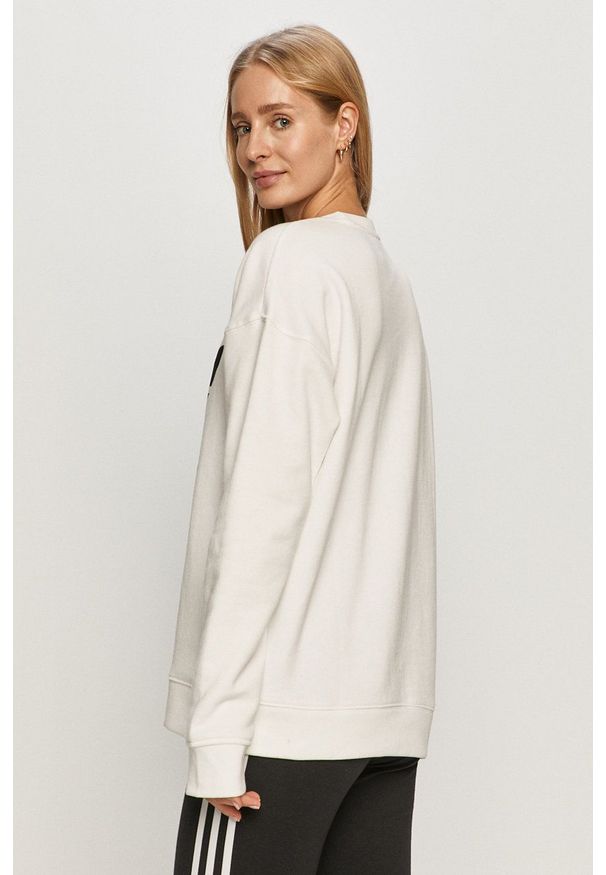 adidas Originals - Bluza bawełniana. Okazja: na co dzień. Kolor: biały. Materiał: bawełna. Długość rękawa: długi rękaw. Długość: długie. Wzór: nadruk. Styl: casual