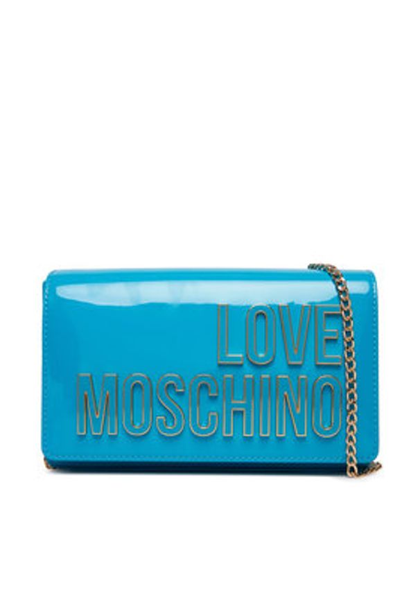 Love Moschino - LOVE MOSCHINO Torebka JC4251PP0OKE170A Niebieski. Kolor: niebieski. Materiał: skórzane