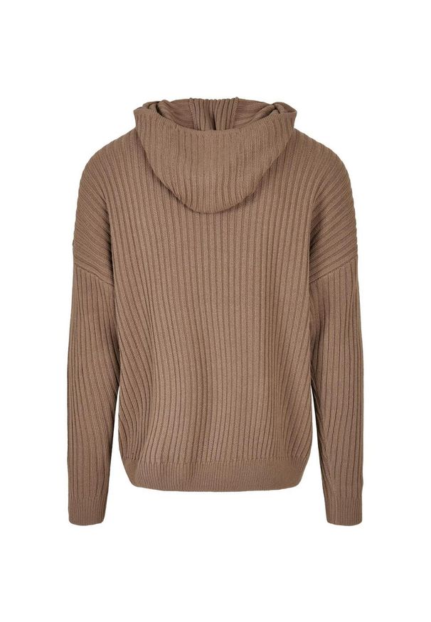 Urban Classics - Męska Dzianinowa Bluza Z Kapturem. Typ kołnierza: kaptur. Kolor: zielony. Materiał: dzianina