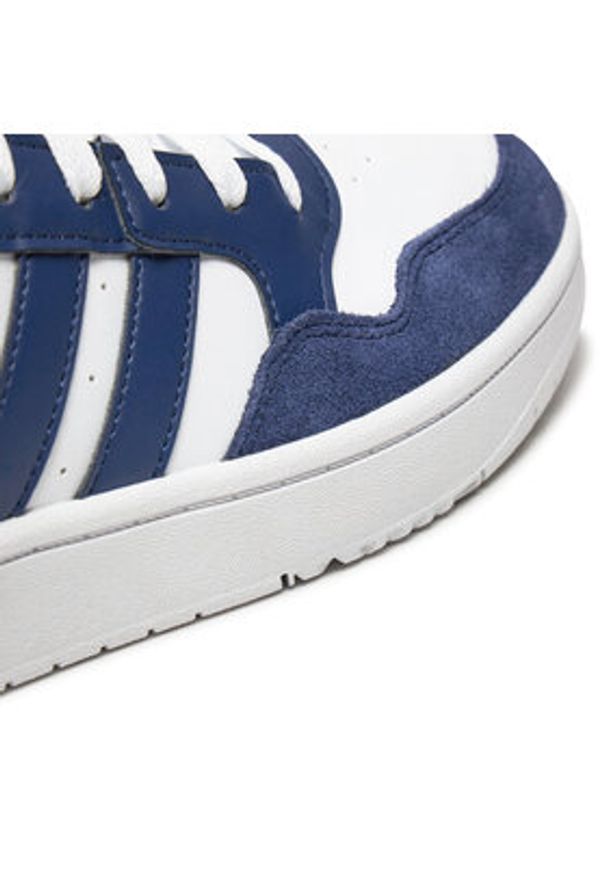 Adidas - adidas Sneakersy Hoops 3 Mid Lifestyle Basketball Classic Vintage IG1432 Biały. Kolor: biały. Materiał: skóra. Sport: koszykówka