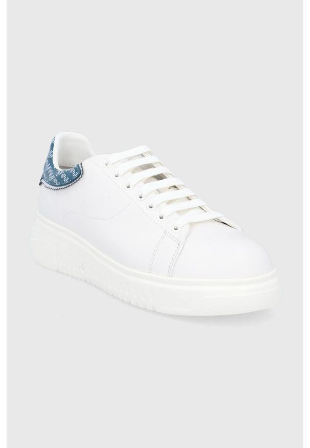Emporio Armani - Buty. Zapięcie: sznurówki. Kolor: biały. Materiał: guma. Obcas: na platformie