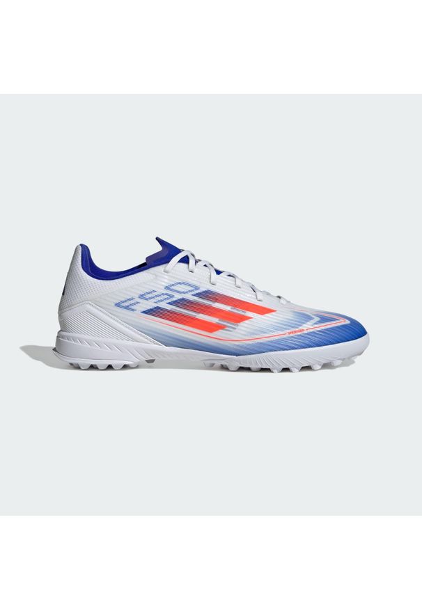 Adidas - Buty F50 League TF. Kolor: biały, niebieski, czerwony, wielokolorowy. Materiał: materiał