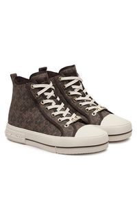 MICHAEL Michael Kors Trampki Evy High Top 43F4EYFE5B Brązowy. Kolor: brązowy. Materiał: skóra