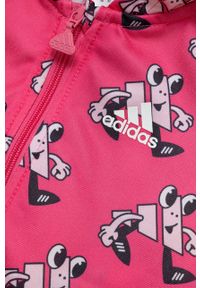 adidas Performance dres dziecięcy kolor różowy. Kolor: różowy. Materiał: dresówka #3