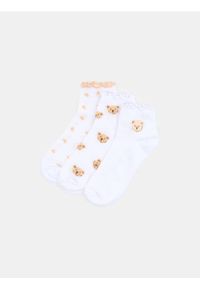 Sinsay - Prążkowane skarpetki z bawełną 3 pack - wielobarwny. Materiał: bawełna, prążkowany #1