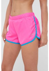 CMP szorty do biegania damskie kolor różowy z aplikacją medium waist. Kolor: różowy. Wzór: aplikacja