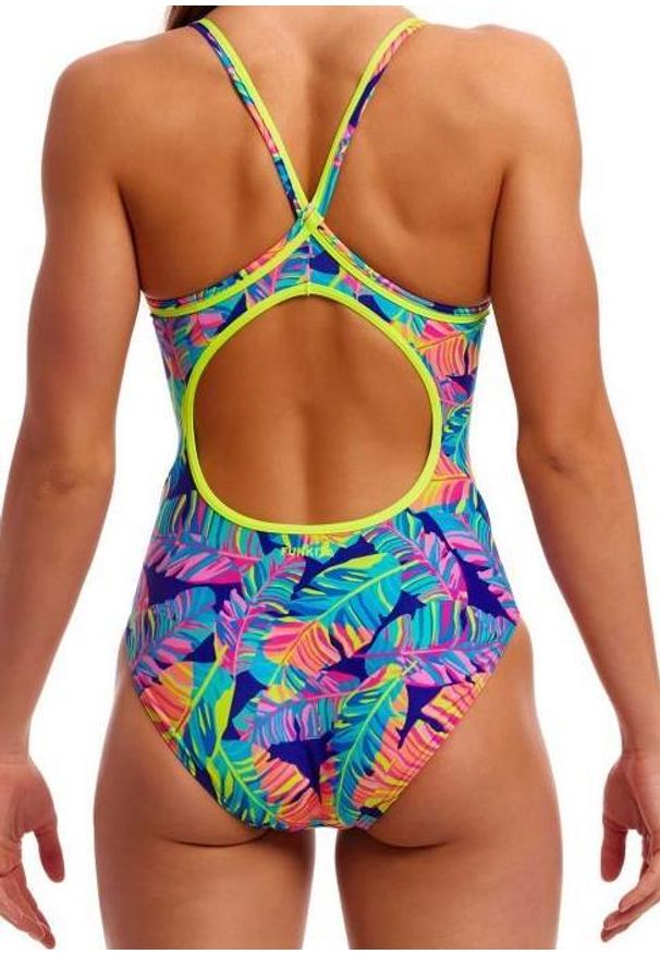 Strój do pływania menstruacyjny FUNKITA Leaving Today Swim Secure Diamond Back. Kolor: wielokolorowy