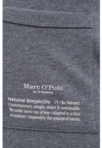 Marc O'Polo Spodnie bawełniane męskie kolor szary gładkie. Kolor: szary. Materiał: bawełna. Wzór: gładki