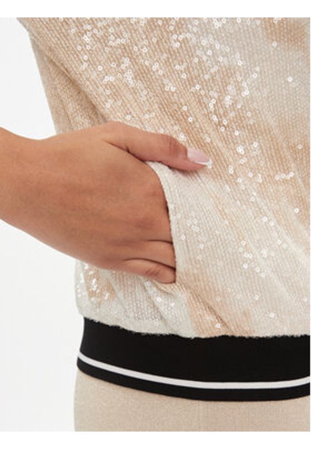 Liu Jo Sport Bluza TA4017 J4623 Beżowy Regular Fit. Kolor: beżowy. Materiał: syntetyk. Styl: sportowy