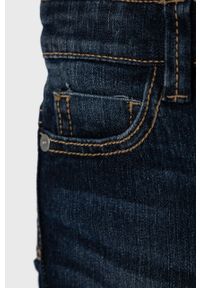 United Colors of Benetton Szorty jeansowe dziecięce kolor granatowy regulowana talia. Okazja: na co dzień. Kolor: niebieski. Materiał: jeans. Długość: długie. Styl: casual