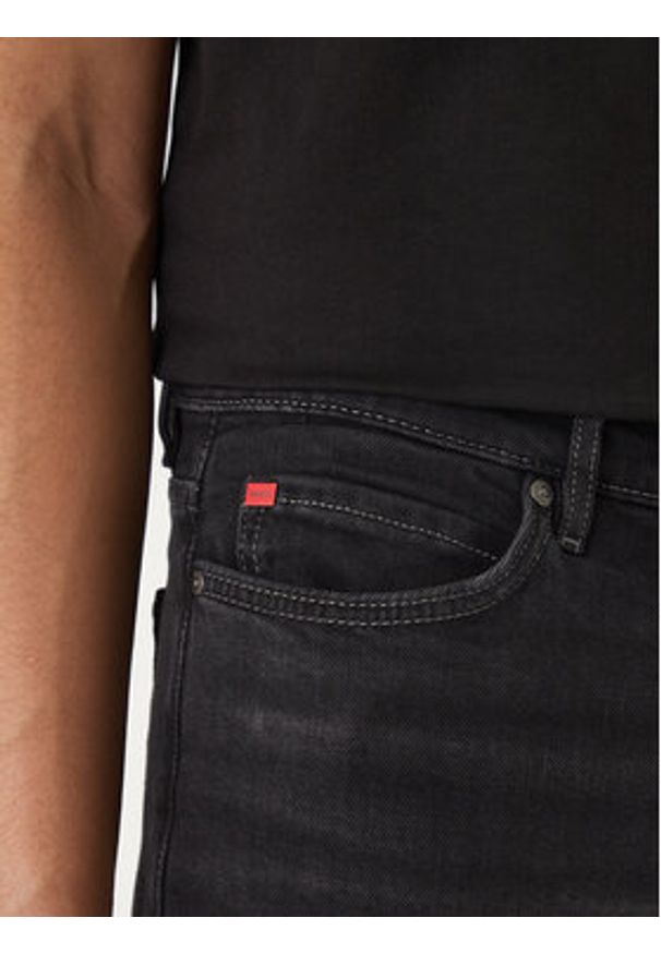 Hugo - HUGO Szorty jeansowe 50561639 Szary Tapered Fit. Kolor: szary. Materiał: bawełna