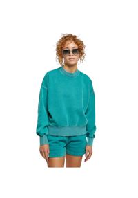 Damska bluza oversize Urban Classics Stone Washed. Kolor: zielony #1