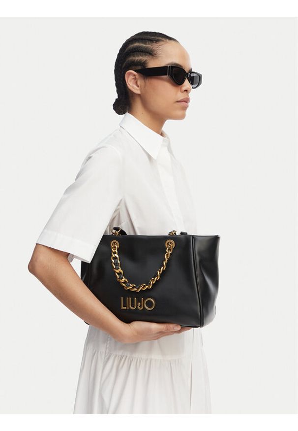 Liu Jo Torebka AA6117 E0958 Czarny. Kolor: czarny. Materiał: skórzane