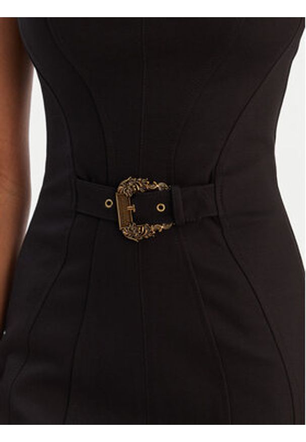 Versace Jeans Couture Sukienka koktajlowa 80HAO940 J0092 Czarny Slim Fit. Kolor: czarny. Materiał: wiskoza. Styl: wizytowy