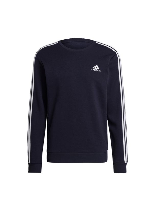Adidas - Bluza męska adidas Essentials Sweatshirt. Kolor: biały, wielokolorowy, niebieski. Materiał: bawełna, materiał