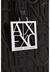 Armani Exchange - ARMANI EXCHANGE Mała czarna torebka klasyczna. Kolor: czarny. Rozmiar: małe. Styl: klasyczny