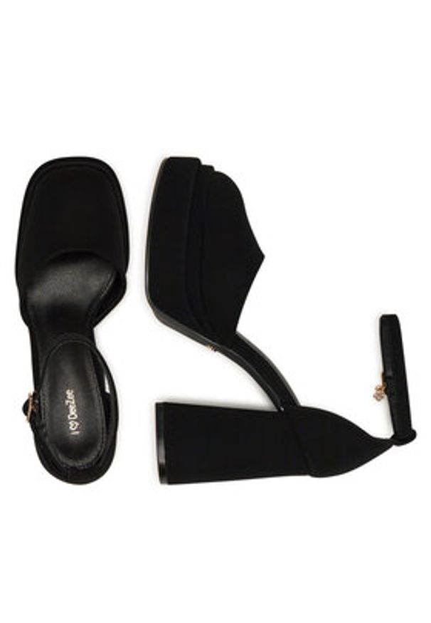 DeeZee Czółenka LW85478-6a Czarny. Kolor: czarny. Materiał: materiał