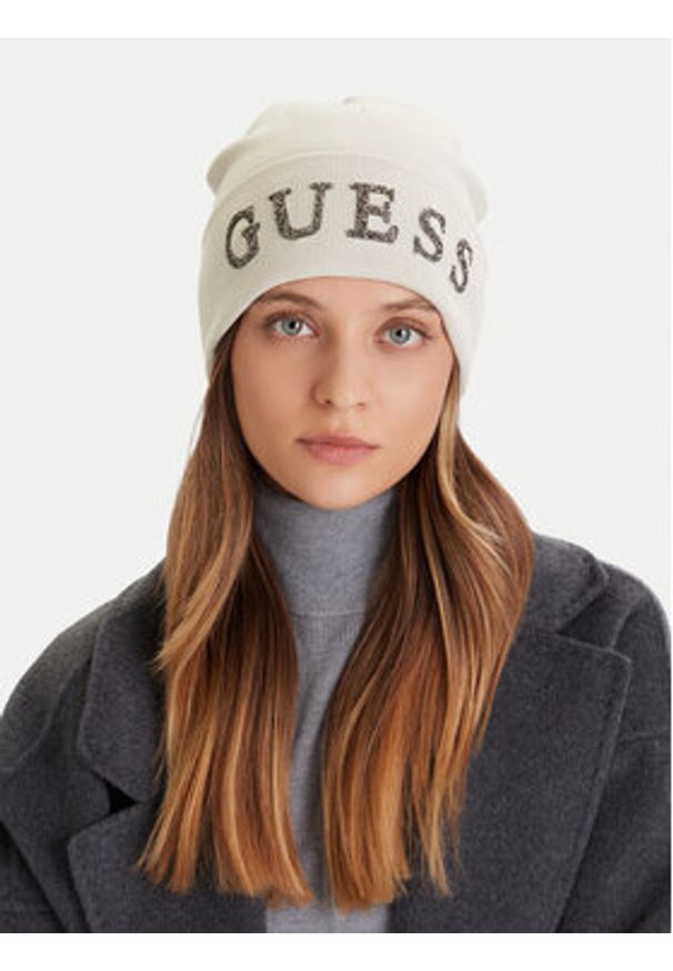 Guess Czapka AW5398 POL01 Beżowy. Kolor: beżowy. Materiał: wiskoza