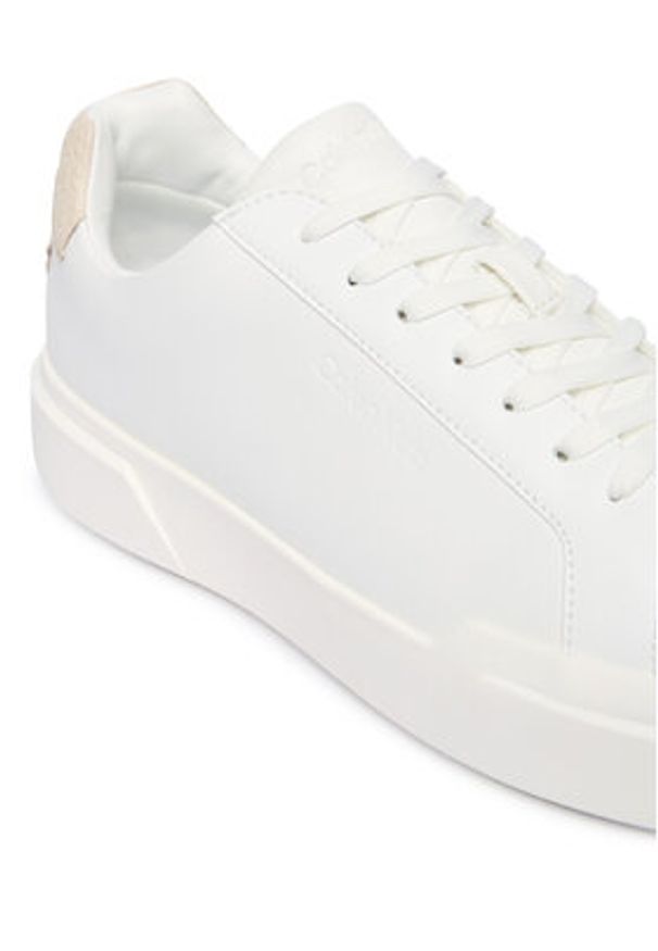 Calvin Klein Sneakersy Chunky Cupsole Laceup Lth Bt Aop HM0HM02070 Biały. Kolor: biały. Materiał: skóra